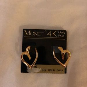Monet 14k gold earrings